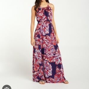 Tommy Bahama Purple and Red Floral Dress
